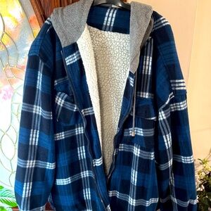 Flannel with Sherpa men’s jacket